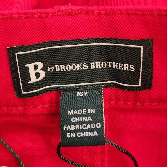 NWT Brooks Brothers Boy's Red Khaki Shorts Preppy Summer Vacation 16 - Picture 5 of 6